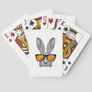 Rabbit with Sunglasses Playing Cards