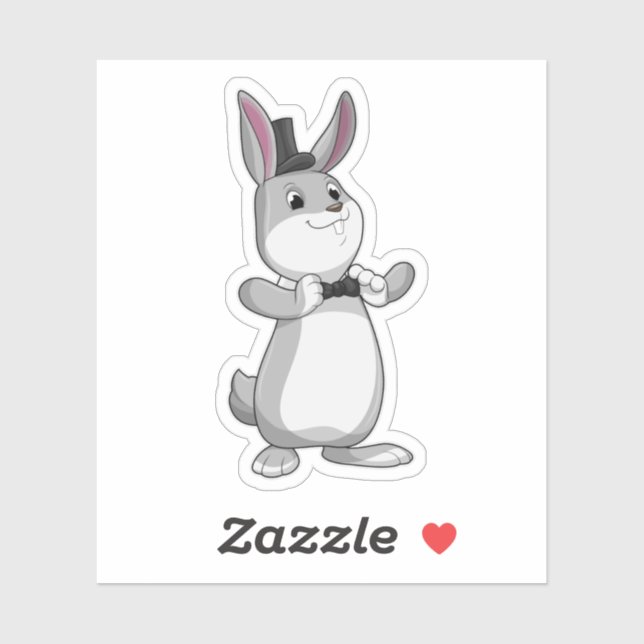 Rabbit with Top hat & Bow tie (Sheet)