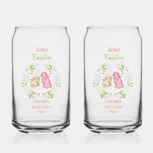 Rabbit Wreath Soda Glass