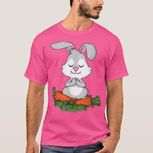 Rabbit Yoga Lover Women Meditating Bunny Meditatio T-Shirt