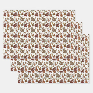 Rabbits and Bunnies Wrapping Paper for Easter