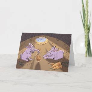 rabbits and dreidel HR Holiday Card