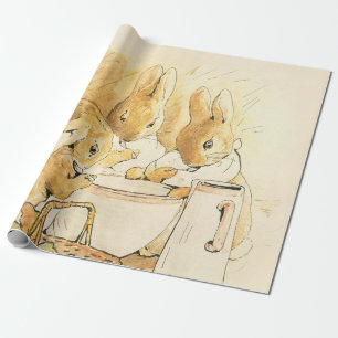 Rabbits and Milk Pudding by Beatrix Potter Wrapping Paper