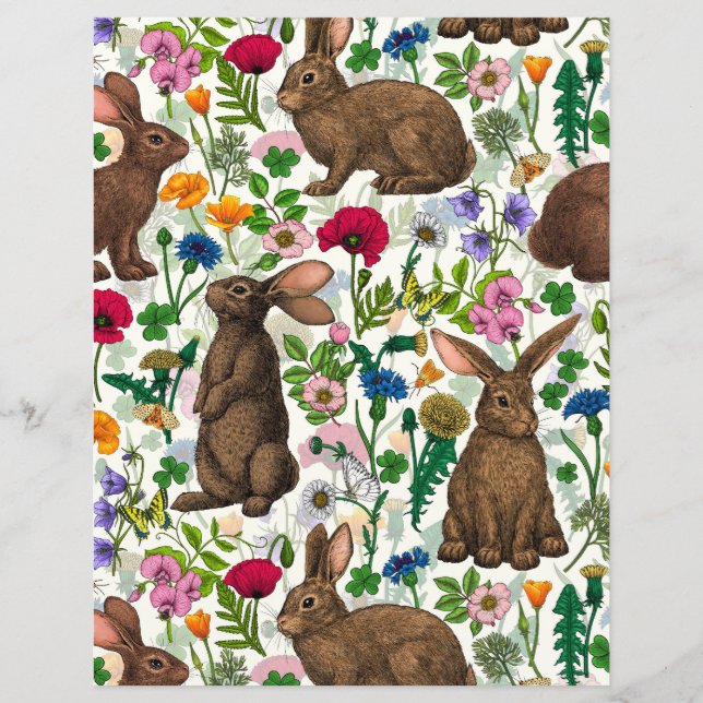 Rabbits and wildflowers (Front)