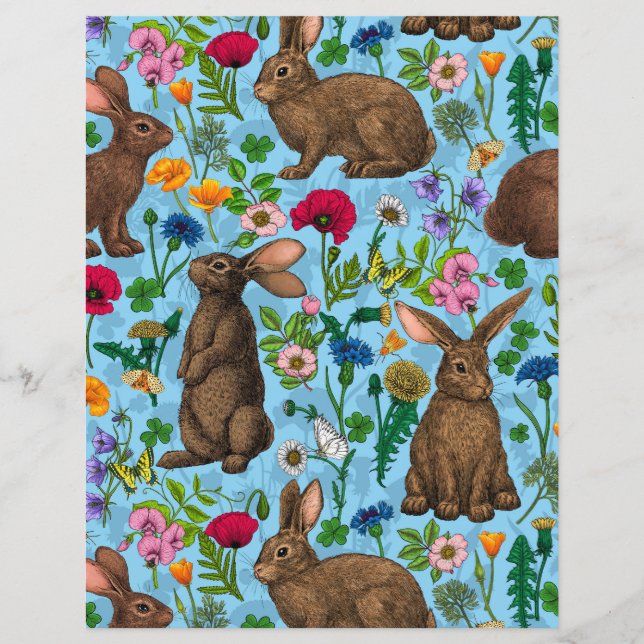 Rabbits and wildflowers (Front)