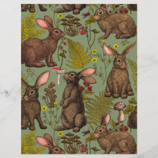 Rabbits and woodland flora (Front)
