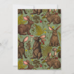 Rabbits and woodland flora<br><div class="desc">Hand-drawn rabbits and woodland flora ferns mushrooms and beriies and bugs</div>