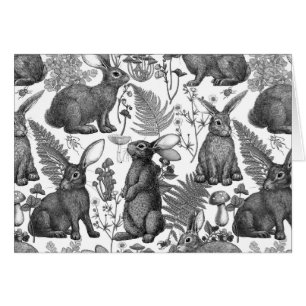 Rabbits and woodland flora