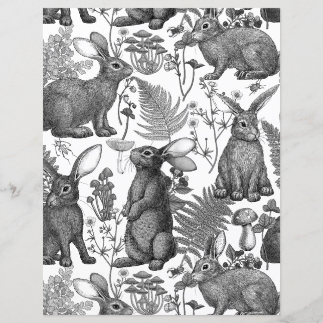 Rabbits and woodland flora 2 (Front)