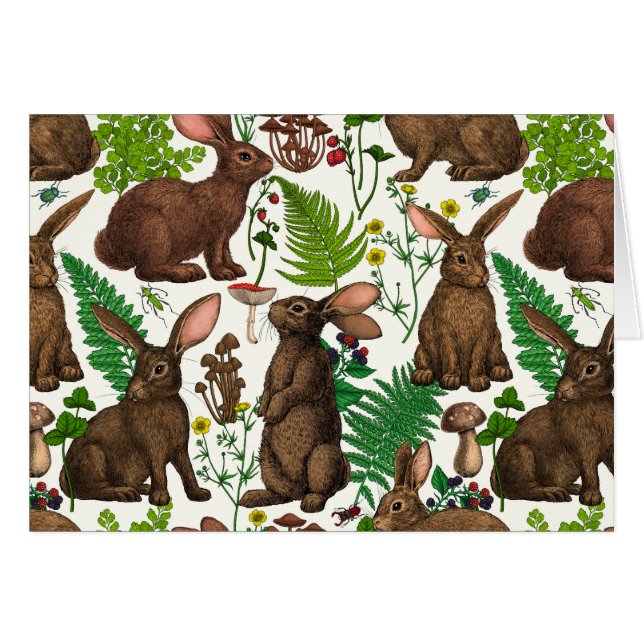 Rabbits and woodland flora 4 (Front Horizontal)