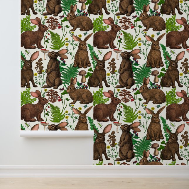 Rabbits and woodland flora 4 wallpaper (Application)