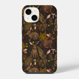 Rabbits and woodland flora Case-Mate iPhone Case