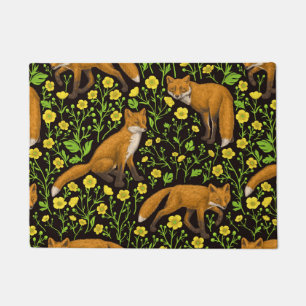 Rabbits and woodland flora Doormat