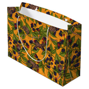 Rabbits and woodland flora Large Gift Bag