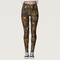 Rabbits and woodland flora Leggings