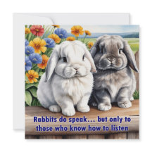 Rabbits Do Speak Lop Eared Bunny