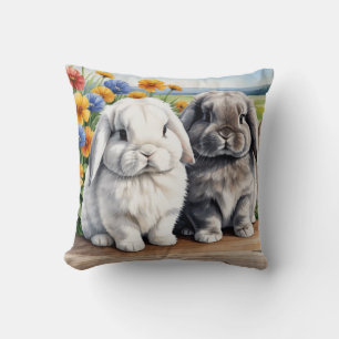 Rabbits Do Speak Lop Eared Bunny Cushion