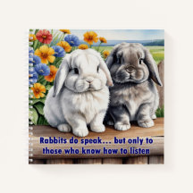 Rabbits Do Speak Lop Eared Bunny Notebook