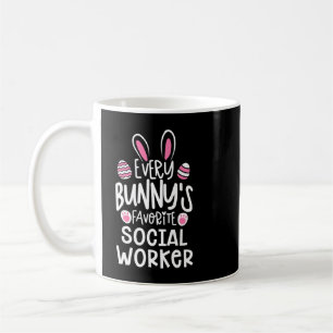 Rabbits Every Bunnys Favourite Social Worker Cute  Coffee Mug