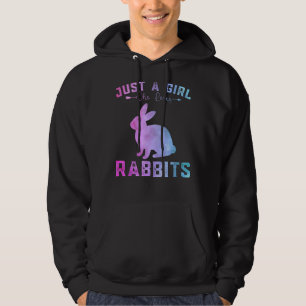 Rabbits   Girls Just A Girl Who Loves Rabbits Hoodie