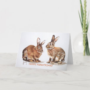 Rabbits Happy Anniversary Card