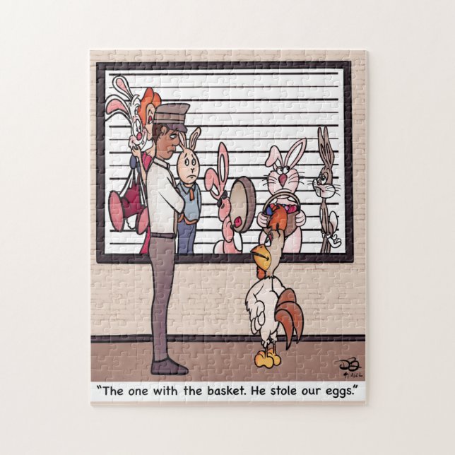 Rabbits In A Lineup Jigsaw Puzzle (Vertical)