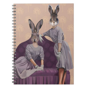 Rabbits in Purple Notebook