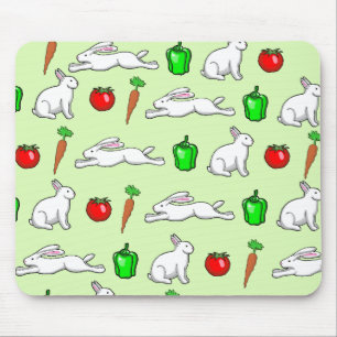 Rabbits in the Vegetable Garden Mouse Mat