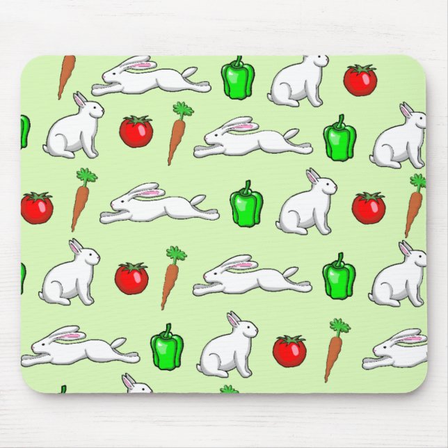 Rabbits in the Vegetable Garden Mouse Mat (Front)