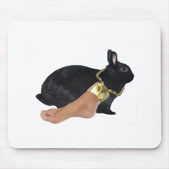 Rabbit's Lucky Human Foot Mouse Mat (Front)
