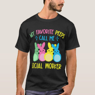 Rabbits My Favourite Bunnies Call Me Social Worker T-Shirt
