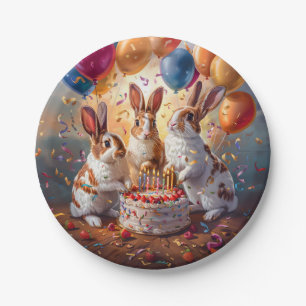 Rabbits Party Paper Plate