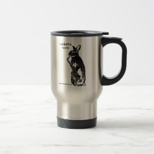 Rabbits Rock! Travel Mug
