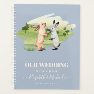 Rabbits Wedding Couple Country Garden Planner
