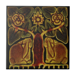 Rabbits William De Morgan Tile