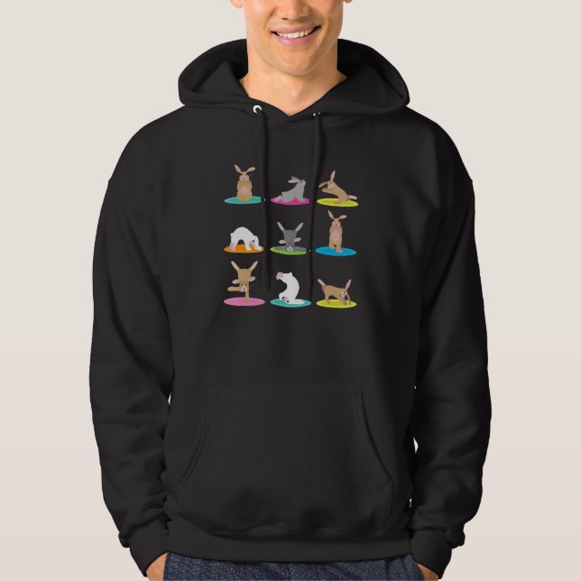 Rabbits Yoga Workout Hoodie (Front)