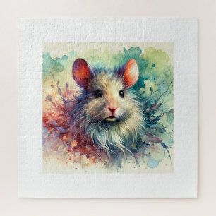 Rabbity Rat 310824AREF104 - Watercolor Jigsaw Puzzle