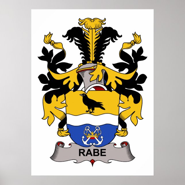 Rabe Family Crest Poster (Front)