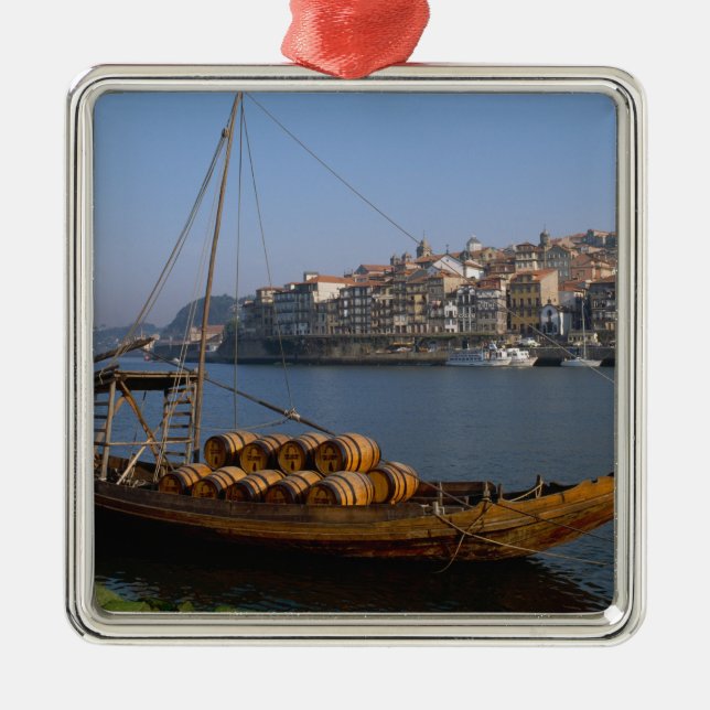Rabelo Boats, Porto, Portugal Metal Tree Decoration (Front)
