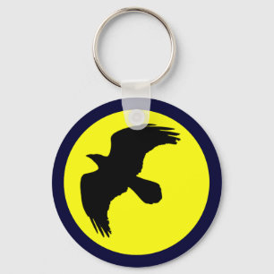 Raben Mond raven moon Key Ring