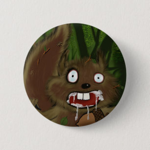 Rabid Squirrel 6 Cm Round Badge