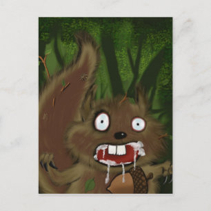 Rabid Squirrel Postcard