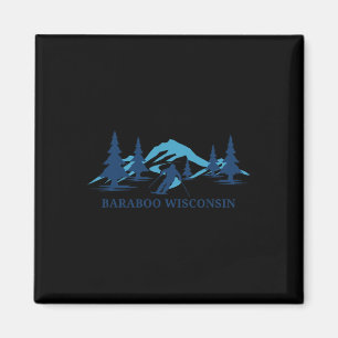 Raboo Wisconsin Ski Resort Skiing Skier Magnet