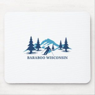 Raboo Wisconsin Ski Resort Skiing Skier Mouse Mat