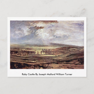 Raby Castle By Joseph Mallord William Turner Postcard