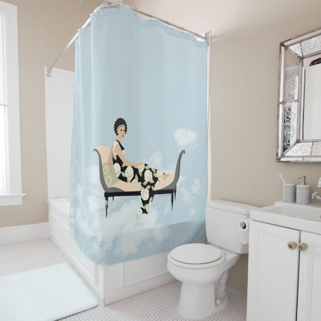Racamier in the Clouds Shower Curtain (In Situ)