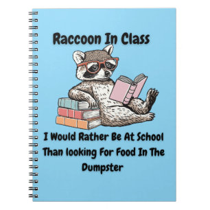 Raccon in Class Notebook