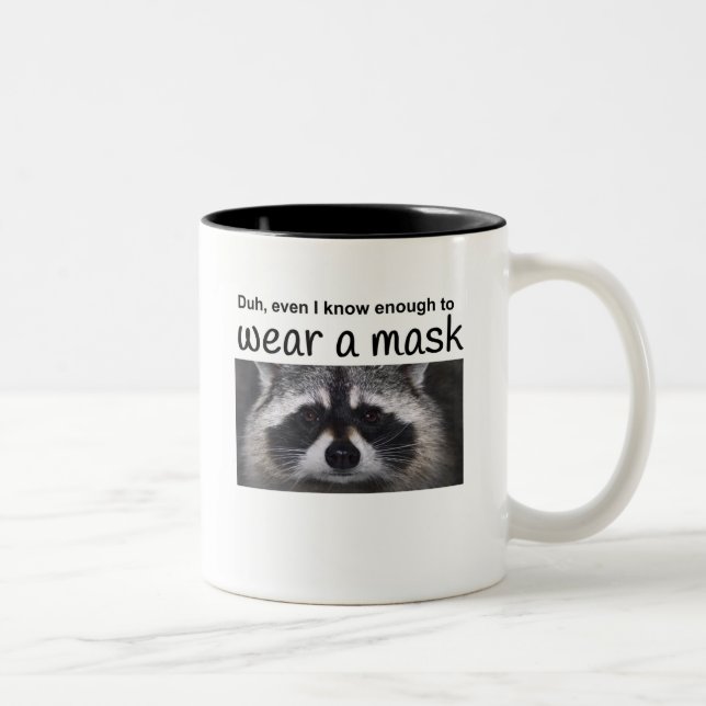 Raccon Java for the Covid 19 Two-Tone Coffee Mug (Right)