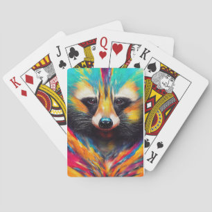Raccoon Animal Discovery Adventure Nature Planet Playing Cards