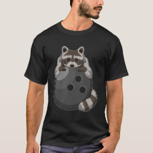 Raccoon at Bowling with Bowling ball T-Shirt
